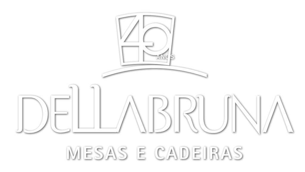 Logotipo Dellabruna Mesas e Cadeiras 40 Anos - Fábrica de móveis em Vinhedo, SP
