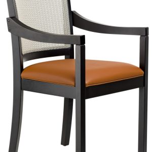 Poltrona Para Restaurantes e Bares De Madeira Madrid Com Tela